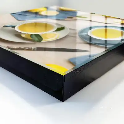 Matinée citronnée sur fond bleu