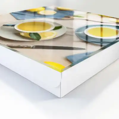 Matinée citronnée sur fond bleu