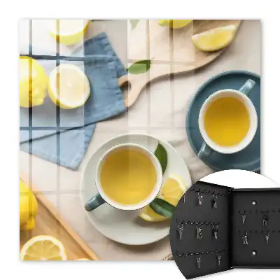 Matinée citronnée sur fond bleu