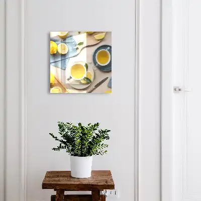 Matinée citronnée sur fond bleu