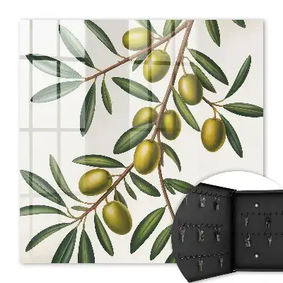 Oliviers sur une branche avec des prunes juteuses