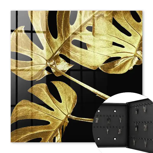 Feuilles de Monstera sur fond noir