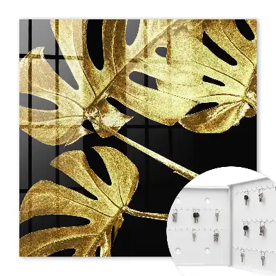 Feuilles de Monstera sur fond noir