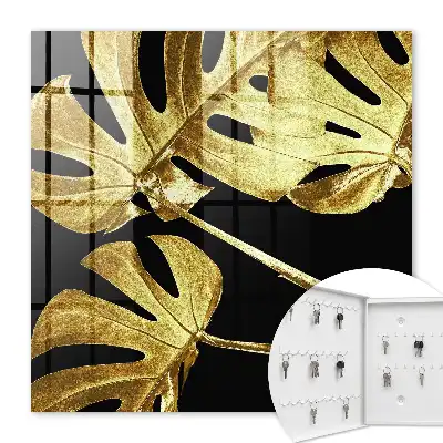 Feuilles de Monstera sur fond noir