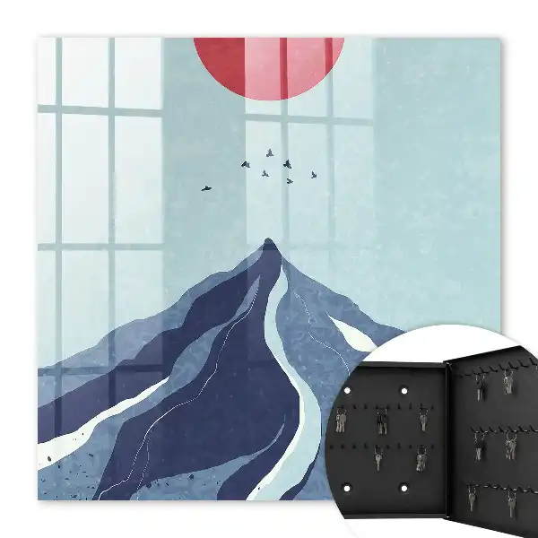 Montagnes bleues avec soleil en arrière-plan
