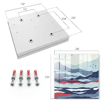 Vagues bleues et rouges