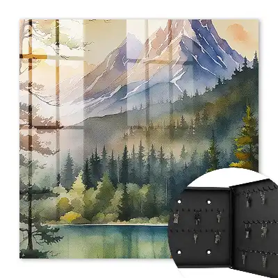 Paysage montagneux avec lacs et forêts