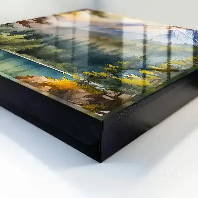 Paysage montagneux avec lacs et forêts