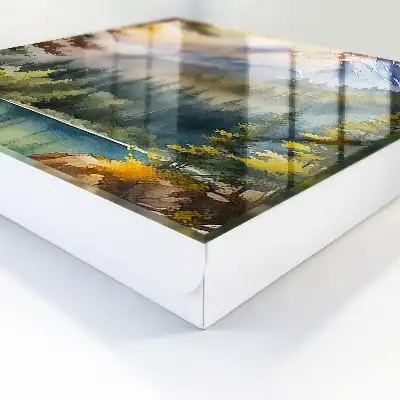 Paysage montagneux avec lacs et forêts