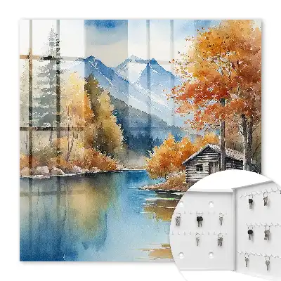 Paysage de montagne en automne avec rivière