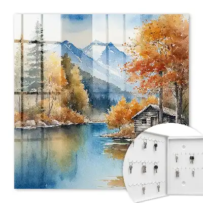 Paysage de montagne en automne avec rivière