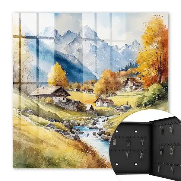 Calme en montagne entre montagnes et chalets