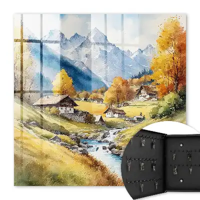 Calme en montagne entre montagnes et chalets