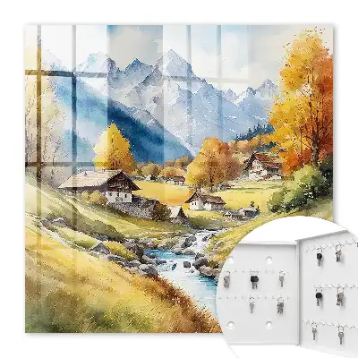 Calme en montagne entre montagnes et chalets