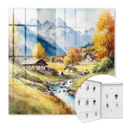 Calme en montagne entre montagnes et chalets