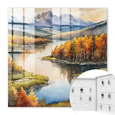 Montagnes d'automne avec forêt