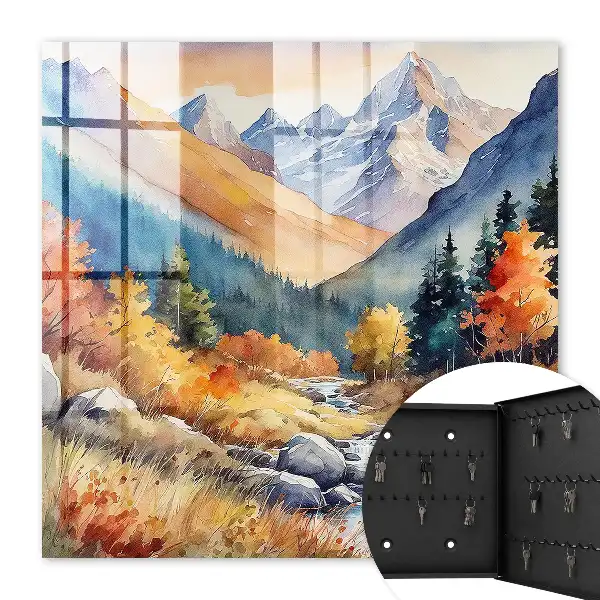 Montagnes d'automne avec des arbres