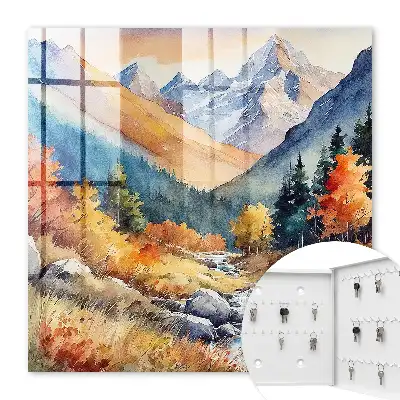 Montagnes d'automne avec des arbres