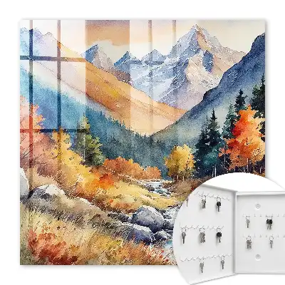 Montagnes d'automne avec des arbres
