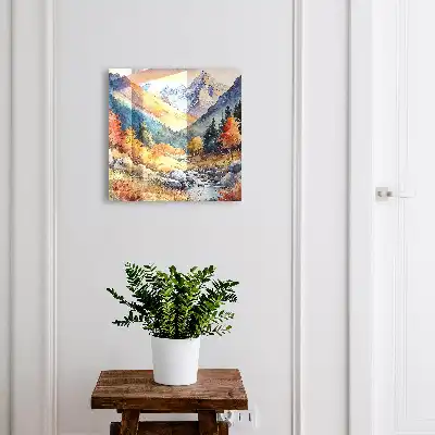 Montagnes d'automne avec des arbres