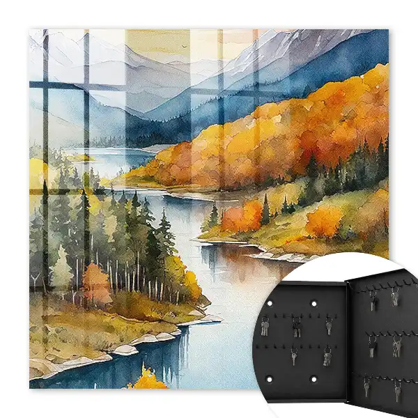 Paysage d'automne dans une forêt de montagne