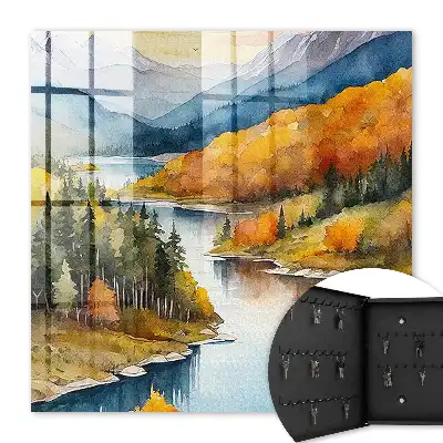 Paysage d'automne dans une forêt de montagne