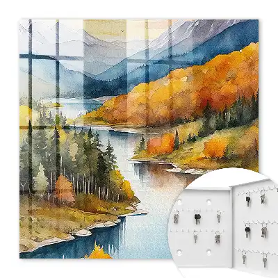 Paysage d'automne dans une forêt de montagne