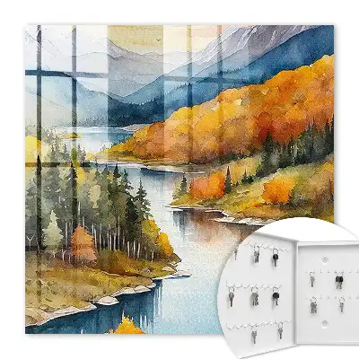 Paysage d'automne dans une forêt de montagne
