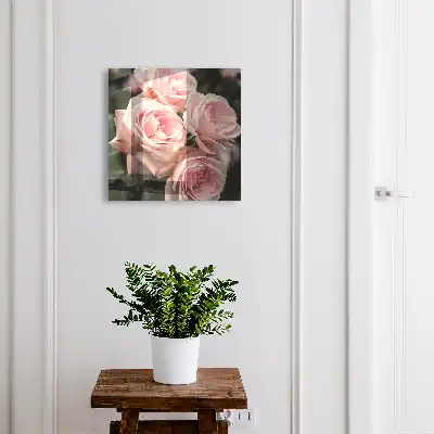 Bouquet de roses roses en pleine floraison