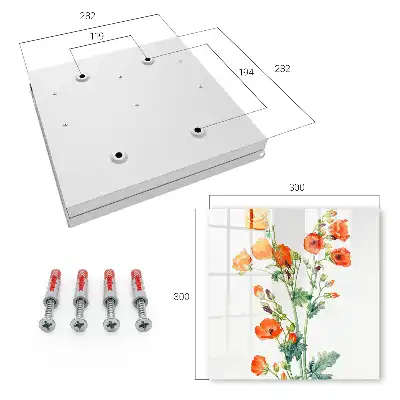 Coquelicots orange et verts