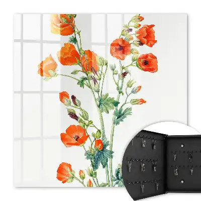 Coquelicots orange et verts