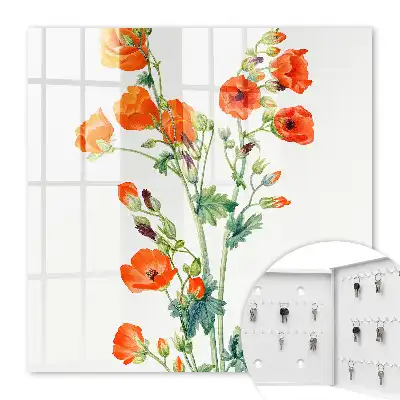 Coquelicots orange et verts
