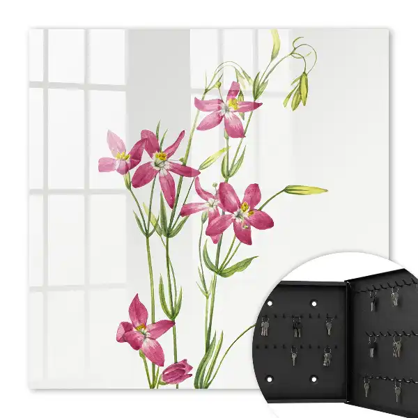 Fleurs roses sur fond clair