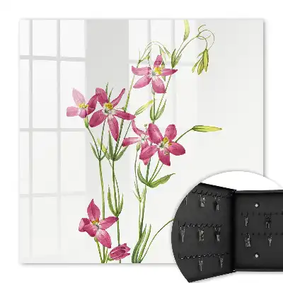 Fleurs roses sur fond clair