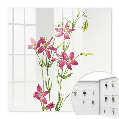 Fleurs roses sur fond clair