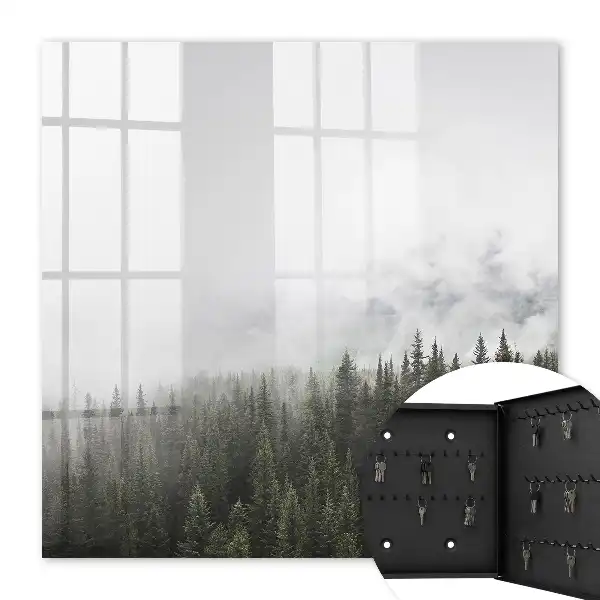Pins brumeux dans la verdure