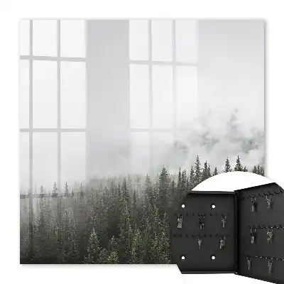 Pins brumeux dans la verdure