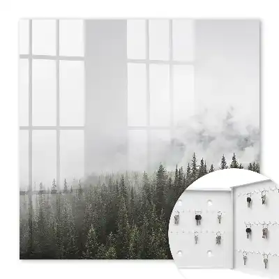 Pins brumeux dans la verdure
