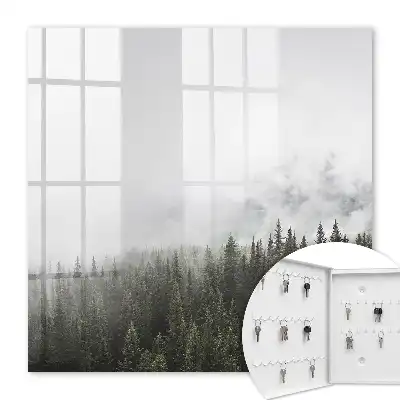 Pins brumeux dans la verdure