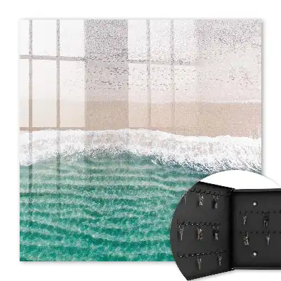 Plage d'été avec sable et vagues