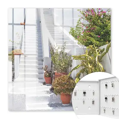 Escalier décoratif avec plantes en pot