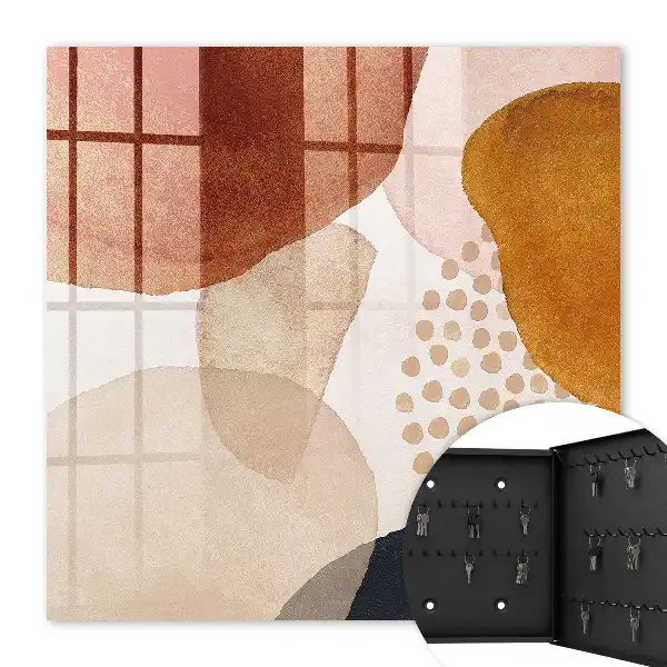 Tableau à motifs de taches abstraites aux teintes chaudes