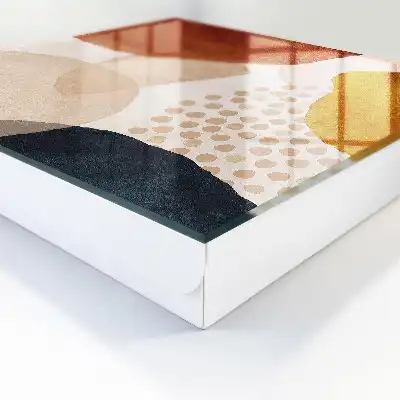 Tableau à motifs de taches abstraites aux teintes chaudes