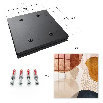 Tableau à motifs de taches abstraites aux teintes chaudes