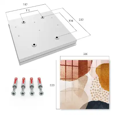 Tableau à motifs de taches abstraites aux teintes chaudes