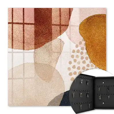 Tableau à motifs de taches abstraites aux teintes chaudes