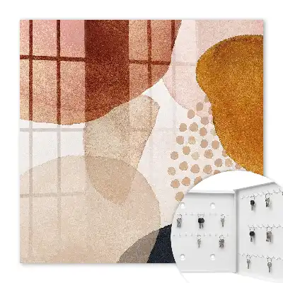 Tableau à motifs de taches abstraites aux teintes chaudes