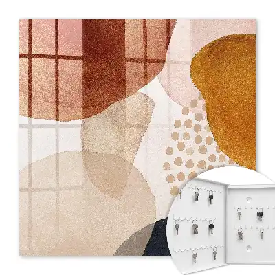 Tableau à motifs de taches abstraites aux teintes chaudes