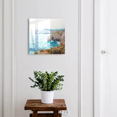 Tableau paysage marin avec mer bleue