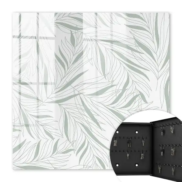 Motif de feuilles en niveaux de gris